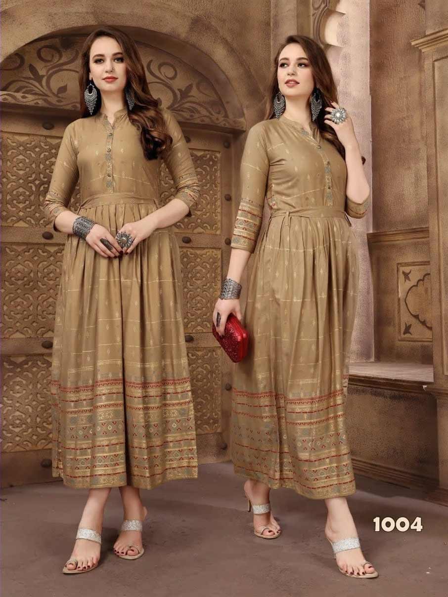 Fabfirki Kitty Party Vol-1 Plain Print Wholesale Kurta Fabfirki Kitty Party Vol-1 Plain Print Wholesale Kurta